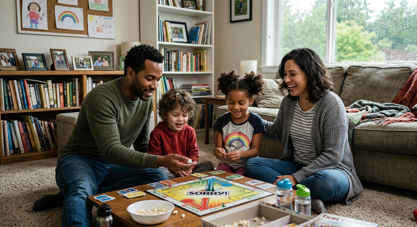 Diverse family spending time together